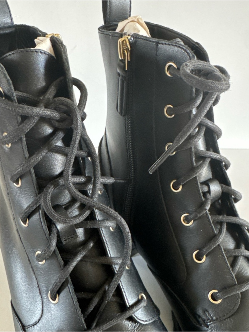 Cole Haan Women’s Camea Lace Up Black Combat Boot 8.5 - Picture 5 of 8